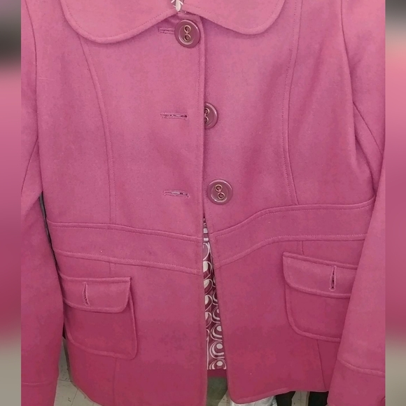 Tulle pink wool jacket - Picture 3 of 8